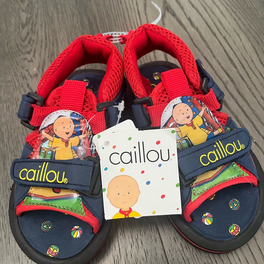 Caillou lightweight kids sandals size 10 NWT